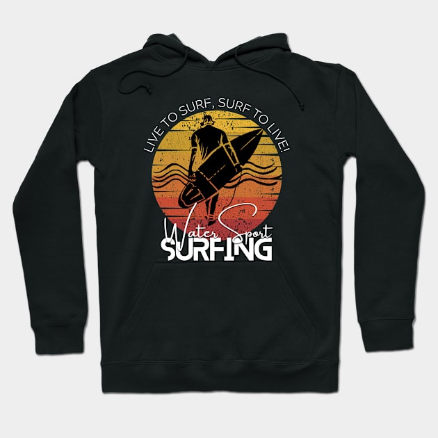 Surfing with Life Quotes Hoodie by ColorShades